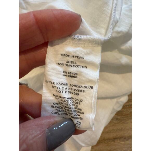 Theory Cutaway Halter Tank Top White S - Picture 7 of 7